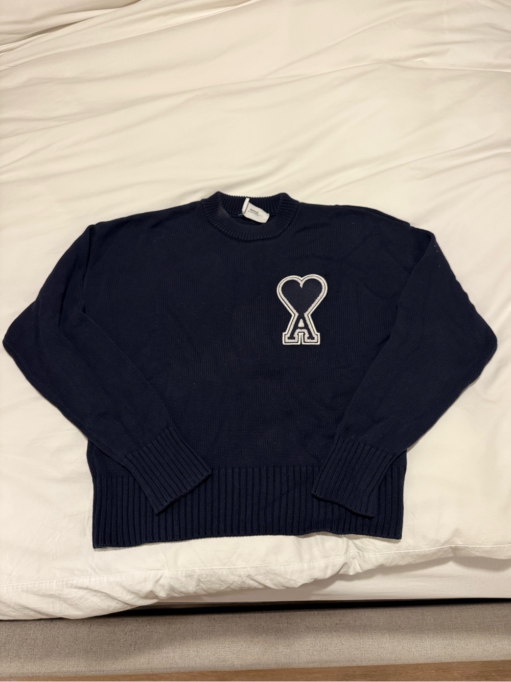 AMI Alexandre Mattiussi SSENSE Exclusive Navy Cotton Sweater